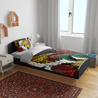 Piko Hawaiian Bedding Set Gradient Spiral Plumeria Tribal Patterns