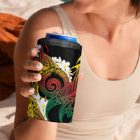 Piko Hawaiian 4 in 1 Can Cooler Tumbler Gradient Spiral Plumeria Tribal Patterns
