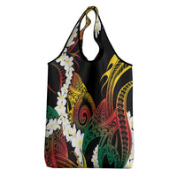 Piko Hawaiian Grocery Bag Gradient Spiral Plumeria Tribal Patterns