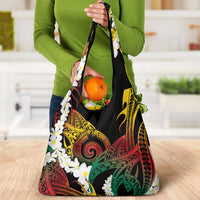 Piko Hawaiian Grocery Bag Gradient Spiral Plumeria Tribal Patterns