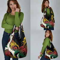 Piko Hawaiian Grocery Bag Gradient Spiral Plumeria Tribal Patterns