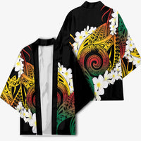 Piko Hawaiian Kimono Gradient Spiral Plumeria Tribal Patterns
