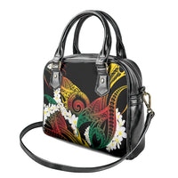 Piko Hawaiian Shoulder Handbag Gradient Spiral Plumeria Tribal Patterns