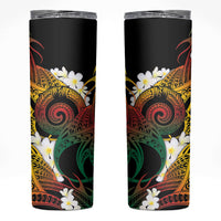 Piko Hawaiian Skinny Tumbler Gradient Spiral Plumeria Tribal Patterns