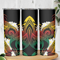 Piko Hawaiian Skinny Tumbler Gradient Spiral Plumeria Tribal Patterns