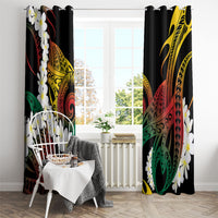Piko Hawaiian Window Curtain Gradient Spiral Plumeria Tribal Patterns