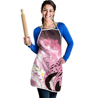 Piko Hawaiian Apron Pink Galaxy Spiral Plumeria Tribal Patterns