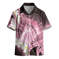 Piko Hawaiian Kid Hawaiian Shirt Pink Galaxy Spiral Plumeria Tribal Patterns