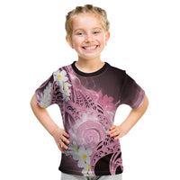 Piko Hawaiian Kid T Shirt Pink Galaxy Spiral Plumeria Tribal Patterns