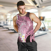 Piko Hawaiian Men Tank Top Pink Galaxy Spiral Plumeria Tribal Patterns