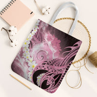 Piko Hawaiian Tote Bag Pink Galaxy Spiral Plumeria Tribal Patterns