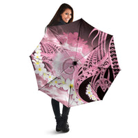 Piko Hawaiian Umbrella Pink Galaxy Spiral Plumeria Tribal Patterns