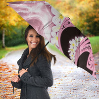 Piko Hawaiian Umbrella Pink Galaxy Spiral Plumeria Tribal Patterns