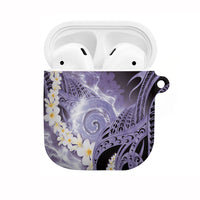 Piko Hawaiian AirPods Case Purple Galaxy Spiral Plumeria Tribal Patterns