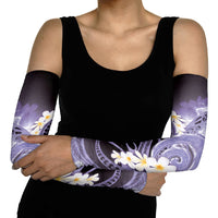 Piko Hawaiian Arm Sleeves Purple Galaxy Spiral Plumeria Tribal Patterns