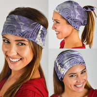Piko Hawaiian Neck Gaiter Purple Galaxy Spiral Plumeria Tribal Patterns