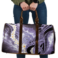 Piko Hawaiian Travel Bag Purple Galaxy Spiral Plumeria Tribal Patterns