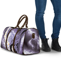 Piko Hawaiian Travel Bag Purple Galaxy Spiral Plumeria Tribal Patterns