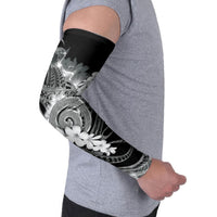 Piko Hawaiian Arm Sleeves Monochrome Galaxy Spiral Plumeria Tribal Patterns
