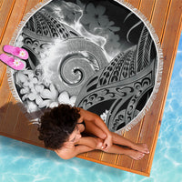 Piko Hawaiian Beach Blanket Monochrome Galaxy Spiral Plumeria Tribal Patterns