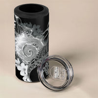 Piko Hawaiian 4 in 1 Can Cooler Tumbler Monochrome Galaxy Spiral Plumeria Tribal Patterns