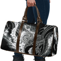 Piko Hawaiian Travel Bag Monochrome Galaxy Spiral Plumeria Tribal Patterns