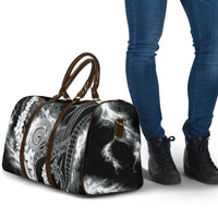 Piko Hawaiian Travel Bag Monochrome Galaxy Spiral Plumeria Tribal Patterns