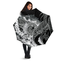 Piko Hawaiian Umbrella Monochrome Galaxy Spiral Plumeria Tribal Patterns