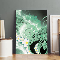 Piko Hawaiian Canvas Wall Art Green Galaxy Spiral Plumeria Tribal Patterns