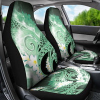 Piko Hawaiian Car Seat Cover Green Galaxy Spiral Plumeria Tribal Patterns