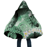 Piko Hawaiian Cloak Green Galaxy Spiral Plumeria Tribal Patterns
