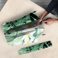 Piko Hawaiian Umbrella Green Galaxy Spiral Plumeria Tribal Patterns