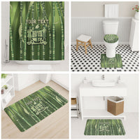 Personalised Fiji Language Week Sugarcane Masi Bathroom Set Green Tapa Tribal Pattern