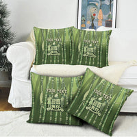 Personalised Fiji Language Week Sugarcane Masi Pillow Cover Green Tapa Tribal Pattern
