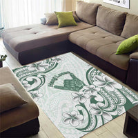 Aloha Hawaii Shaka Area Rug Hang Loose Mint Version - Polynesian Pride