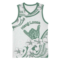 Aloha Hawaii Shaka Basketball Jersey Hang Loose Mint Version DT05 Unisex Mint - Polynesian Pride