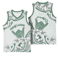 Aloha Hawaii Shaka Basketball Jersey Hang Loose Mint Version DT05 - Polynesian Pride