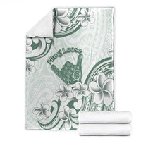 Aloha Hawaii Shaka Blanket Hang Loose Mint Version - Polynesian Pride