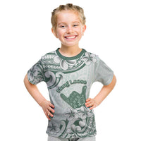 Aloha Hawaii Shaka Kid T Shirt Hang Loose Mint Version - Polynesian Pride