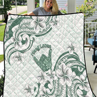 Aloha Hawaii Shaka Quilt Hang Loose Mint Version - Polynesian Pride