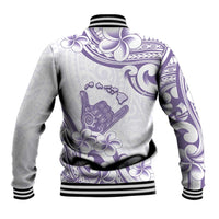 Aloha Hawaii Shaka Baseball Jacket Hang Loose Purple Version - Polynesian Pride