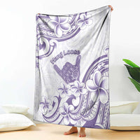 Aloha Hawaii Shaka Blanket Hang Loose Purple Version - Polynesian Pride