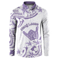 Aloha Hawaii Shaka Button Sweatshirt Hang Loose Purple Version - Polynesian Pride