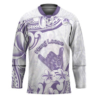 Aloha Hawaii Shaka Hockey Jersey Hang Loose Purple Version DT05 Unisex Purple - Polynesian Pride