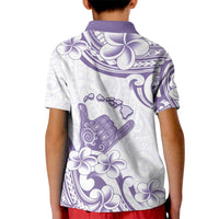 Aloha Hawaii Shaka Kid Polo Shirt Hang Loose Purple Version - Polynesian Pride