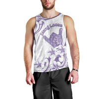 Aloha Hawaii Shaka Men Tank Top Hang Loose Purple Version - Polynesian Pride