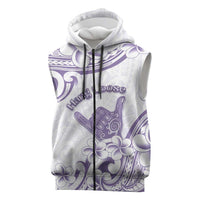 Aloha Hawaii Shaka Sleeveless Zip Hoodie Hang Loose Purple Version DT05 Purple - Polynesian Pride
