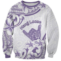 Aloha Hawaii Shaka Sweatshirt Hang Loose Purple Version - Polynesian Pride