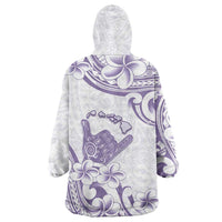 Aloha Hawaii Shaka Wearable Blanket Hoodie Hang Loose Purple Version - Polynesian Pride