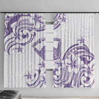 Aloha Hawaii Shaka Window Curtain Hang Loose Purple Version - Polynesian Pride
